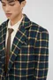 【22FW】韓國 復古格紋長版大衣