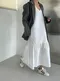 【預購】正韓 時髦個性抓褶裙襬長背洋裝