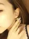 FS00211 韓版幾何鏤空水鑽耳環