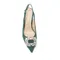 SALOSO 小香布面方鑽釦尖頭中跟涼鞋-綠色
