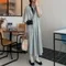 現貨淺薄荷／LINENNE －sleeky over fit one piece (2color)