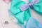 夢幻奇境蝴蝶結 (Fantasy Wonderland Bow)｜湖水綠｜蕾絲｜藍色｜裝飾｜緞帶用途｜春天｜髮飾DIY