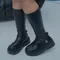 歐美辣妹厚底高筒騎士靴(34-39號)