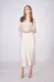 浪漫絲綢光澤半身裙/韓國棉料彈力上衣