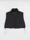 LINENNE－casual string padding vest (black)