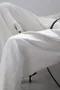 皮革飾帶棉麻西褲 (白)