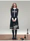 【24FW】Group Of Universe 撞色層次線條針織外套(黑)