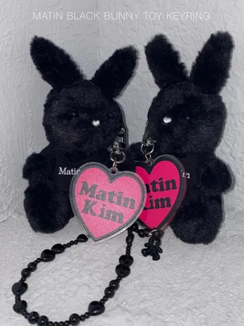 Matin Kim black bunny 兔子吊飾