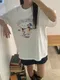 [femme] snowman peach tee (2color)
