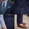 Folklore Classic 春夏義式拿坡里純亞麻深藍單排扣套裝 西裝外套 西裝褲 Linen 可訂製