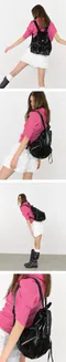 韓國設計師品牌Yeomim－day backpack (black)：尼龍後背包