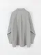 LINENNE品牌自訂款－eddy stripe over shirt (gray)：虛線直條紋襯衫