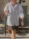 LINENNE－melia lace blouse (white)：蕾絲領邊造型襯衫/品牌自訂款