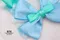 夢幻奇境蝴蝶結 (Fantasy Wonderland Bow)｜湖水綠｜蕾絲｜藍色｜裝飾｜緞帶用途｜春天｜髮飾DIY