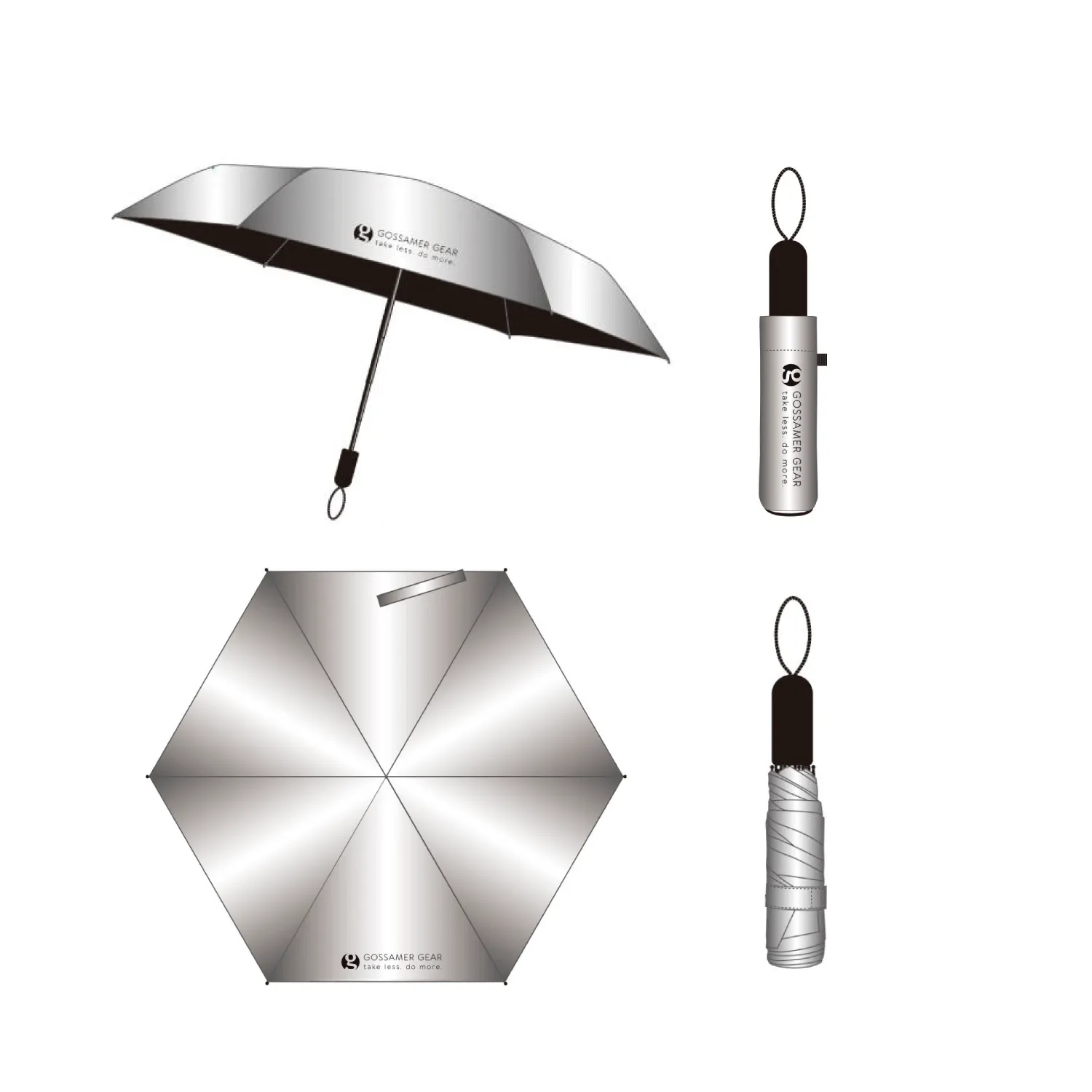 Gossamer Gear] Folding Umbrella 2.0 折傘- Silver | 155g