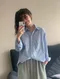 LINENNE - lady stripe shirt (2color)💙