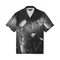 【21SS】MAHAGRID 圖案造型古巴領襯衫（黑）