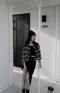 復古格子短版襯衫