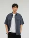 【22SS】韓國 雙口袋絲質素面短袖襯衫