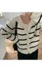 어리틀빗A little b－sailor stripe cardigan (4colors)：水手領條紋針織外套