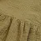 棉紗編織領裝飾綁帶條紋芥黃魚尾洋裝