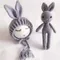 FS00401  寶寶針織兔耳朵帽+娃娃組(免運)