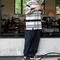 Gnomes Lab 23SS tmsocke strip tee - 立體口袋橫條TEE / 黑灰