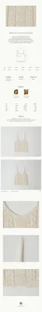 RONRON－RIBBON SCOTCH KNIT SLEEVELESS：2color