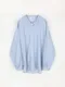 LINENNE品牌自訂款－jest stripe shirt (soft blue)：細直條紋長袖襯衫