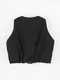 LINENNE－hoody 2way padding vest (black)：壓扣式連帽背心