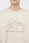 【插畫家限量聯名】 手繪插畫短Tee（杏）