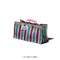 RECYCLED PLASTIC STRIPE BAG / Wide / Red x Blue