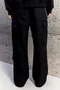 【23SS】Wooalong 橫摺線設計工裝寬褲(黑)