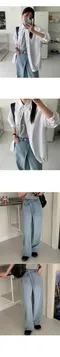 어리틀빗A little b－hailey wrap denim pt (1color)：裹身造型淺藍牛仔褲SM