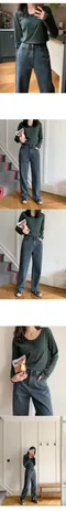 98doci made－深霧藍直筒牛仔褲：3 size（有加長版本）