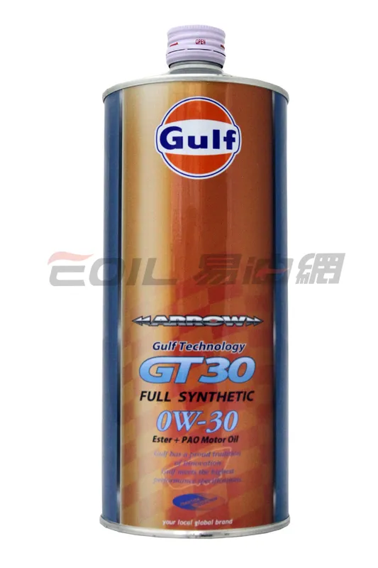Gulf ARROW（ガルフ アロー）GT30 0W-30 0W30 4L缶(4リットル缶) 1本 Gulf ガルフ エンジンオイル