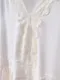 法式氛圍 網紗刺繡蕾絲滾邊洋裝(2色:杏)