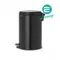 BRABANTIA PEDAL BIN NEWICON 黑色 時尚腳踏式垃圾桶 20L #114106