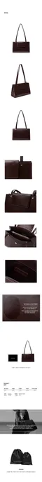 Leathery－BOLTED SQUARE SHOULDER BAG [BURGUNDY] 螺栓式方形單肩包/酒紅色