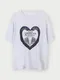 LINENNE－rosslyn heart tee (2color)：心型建築寬鬆Ｔ