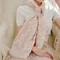 LinLi設計款 清新花葉蕾絲刺繡純羊絨Cashmere圍巾-乾燥玫瑰粉 (蕾絲花色: 嫩粉色)