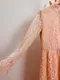 粉橘浪漫蕾絲洋裝