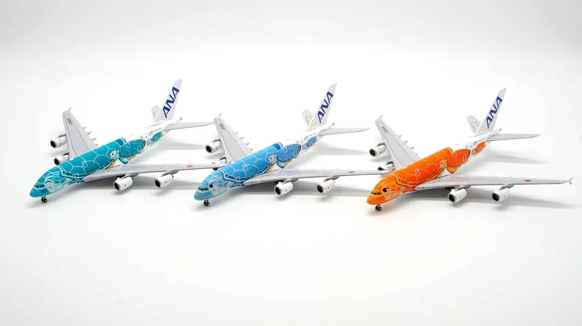 JC Wings 1/200 全日空ANA A380 JA381A <藍海龜> / JA382A <綠