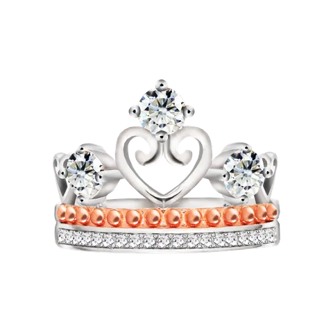 做自己的女王 摩星科技鑽石雙色戒指