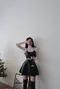 魔女札記-韓國皮革背心+皮革傘裙 套裝