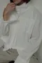 立領短版抽繩襯衫