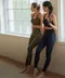 現貨特價/ Andar－新款Relair系列瑜珈褲：沙漠綠八分長度（XL尺寸）