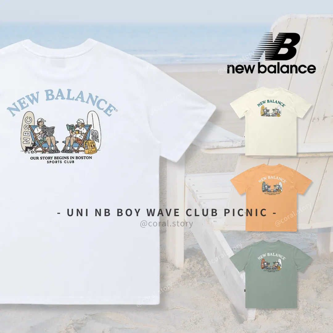 【NEW BALANCE】すぐ完売 UNI NB BOY Picnic Festival Tシャツ 韓國New Balance UNI NB BOY Picnic Festival 男女裝短袖T恤