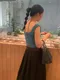 LINENNE－hairy button bustier (3color)：雙面穿紐扣造型針織背心