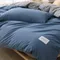 240織紗精梳棉兩用被床包組(深海藍-加大)純色系列